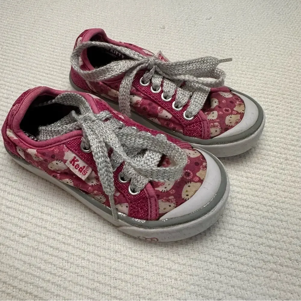 Keds Hello Kitty Mimmy Lace Up Sneakers Girls size 7 Running Shoes School